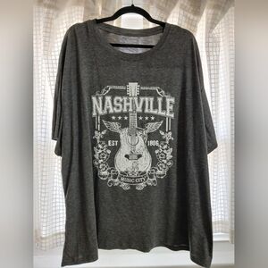 Never Worn Gray Nashville Graphic T-Shirt